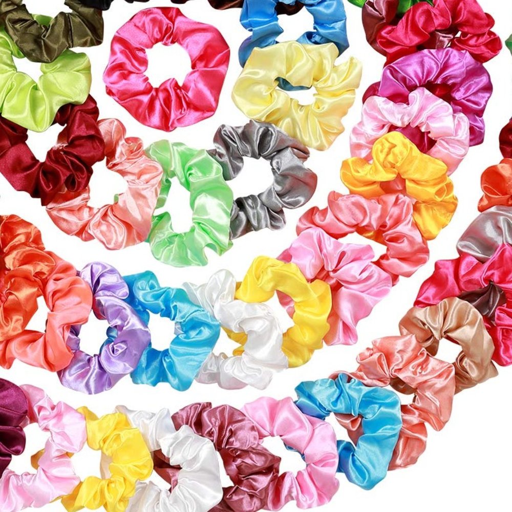 30/pack Hair Scrunchies Silk  Multicolor New